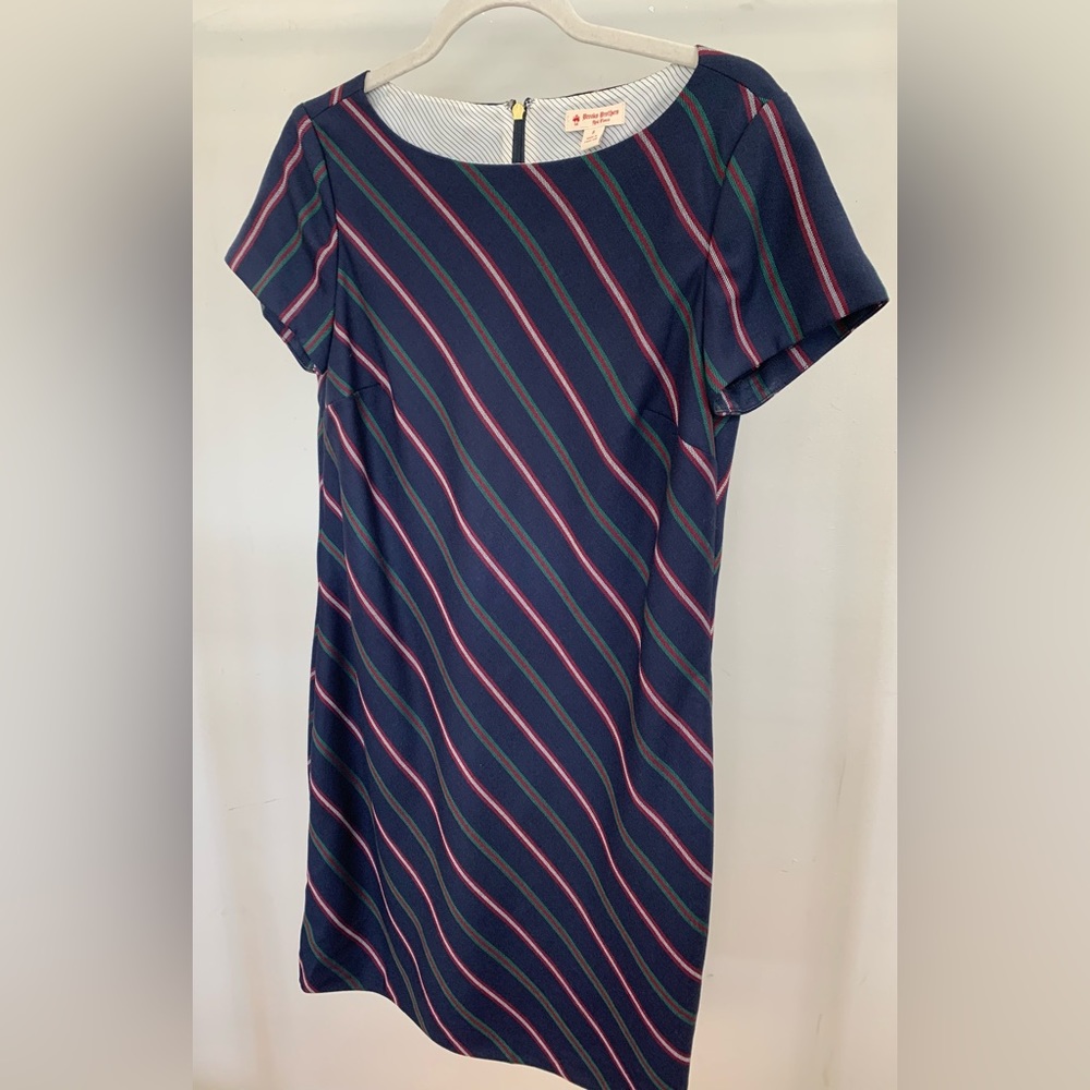 Brooks Brothers Red Fleece Striped Dress - Picture 2 of 9